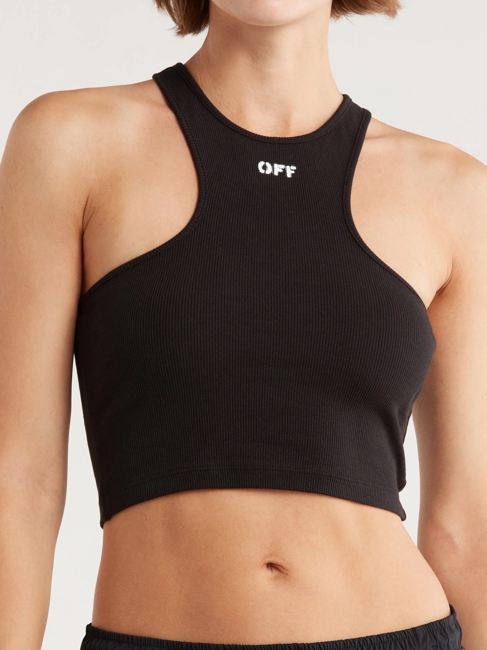 Racerback Crop Tank - Black